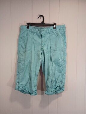 Riders by Lee 98% Cotton Aqua Cargo Capris